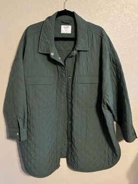 Old Navy Active StretchTech Teal Quilted Jacket